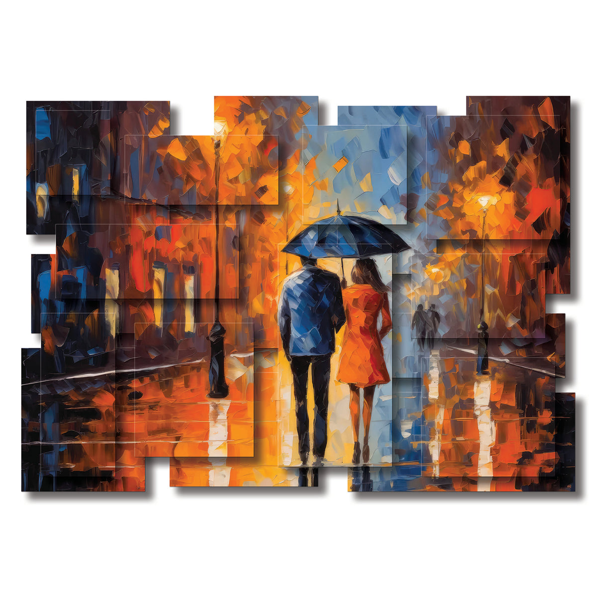 Rain wall sculpture, horizontal