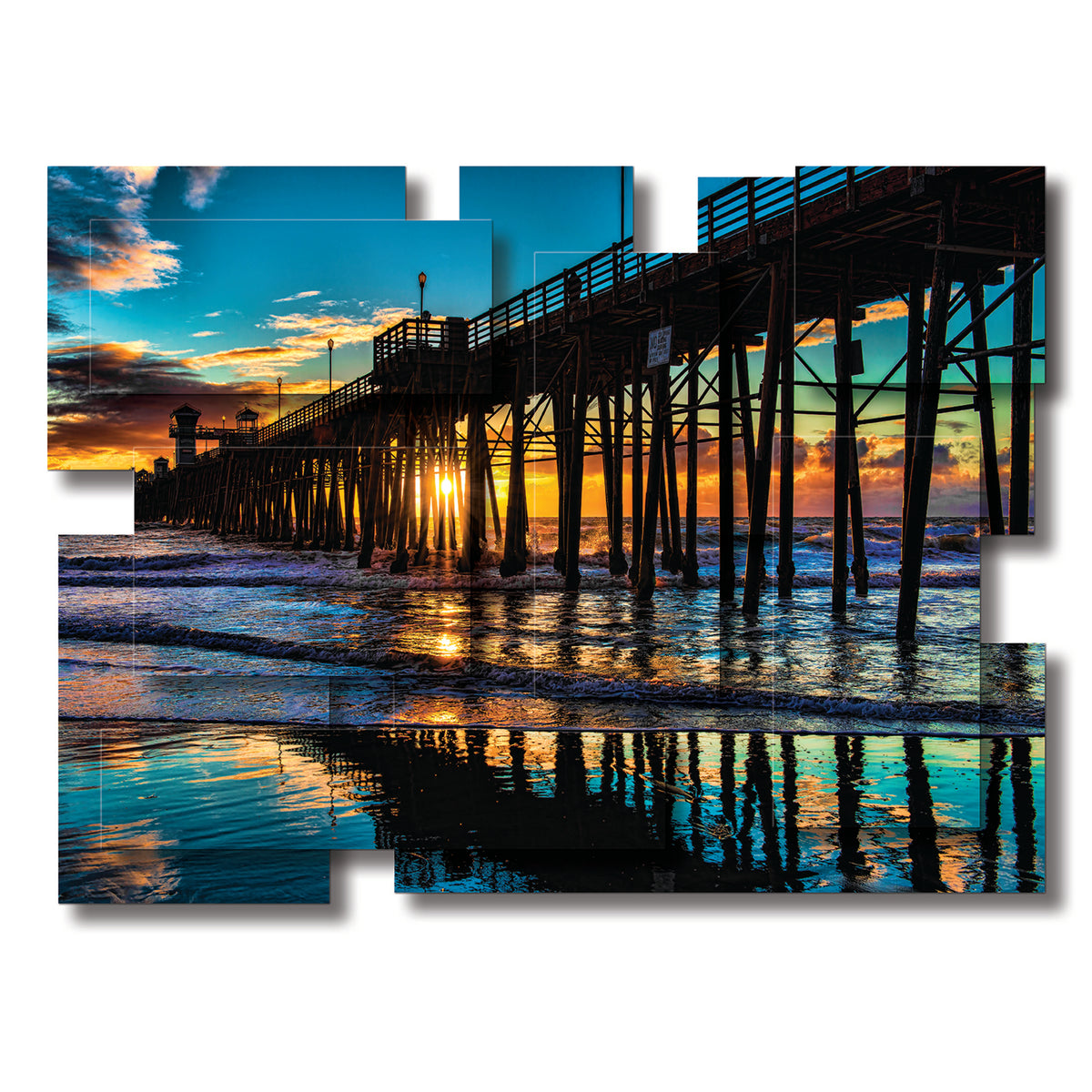 Reflections wall sculpture, horizontal
