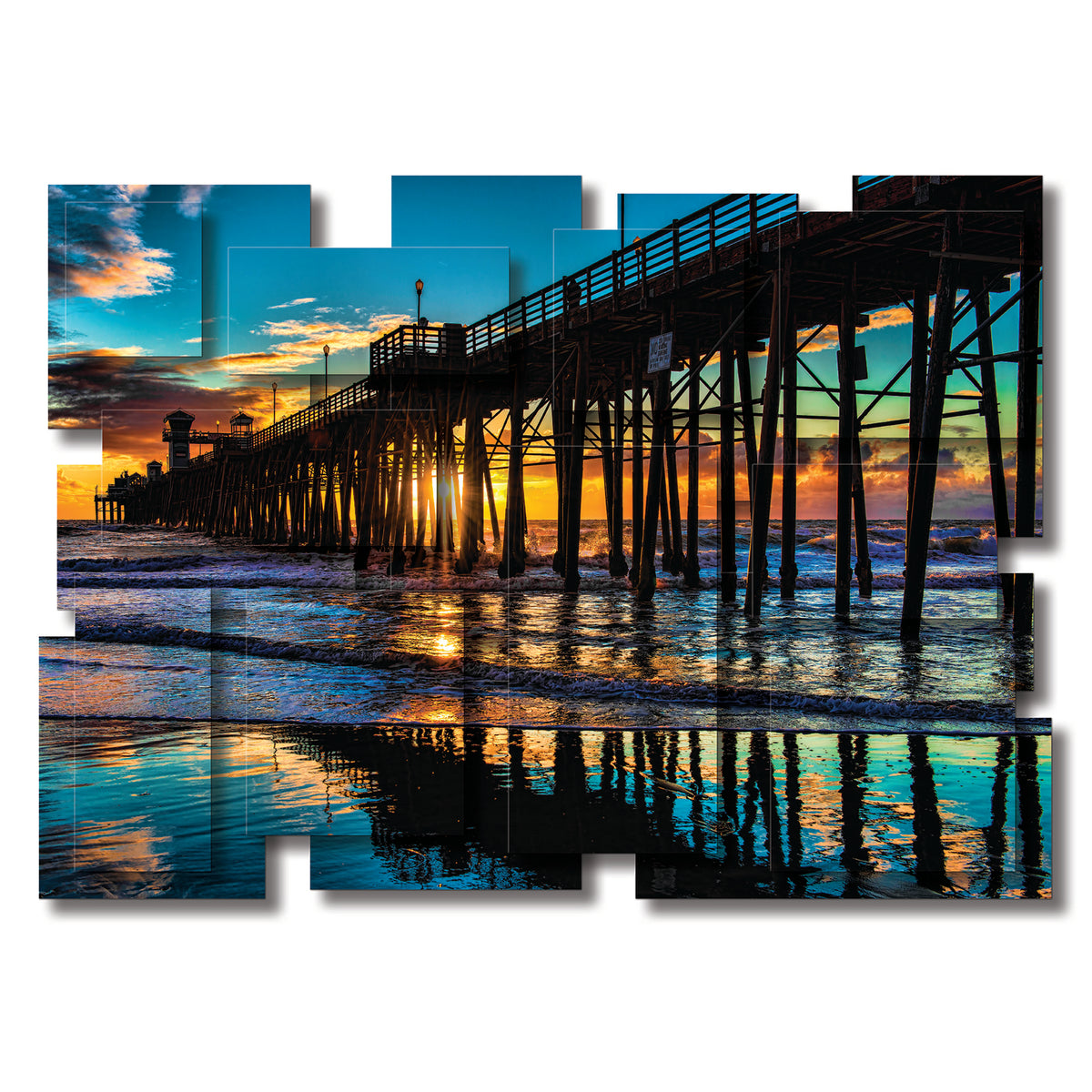 Reflections wall sculpture, horizontal