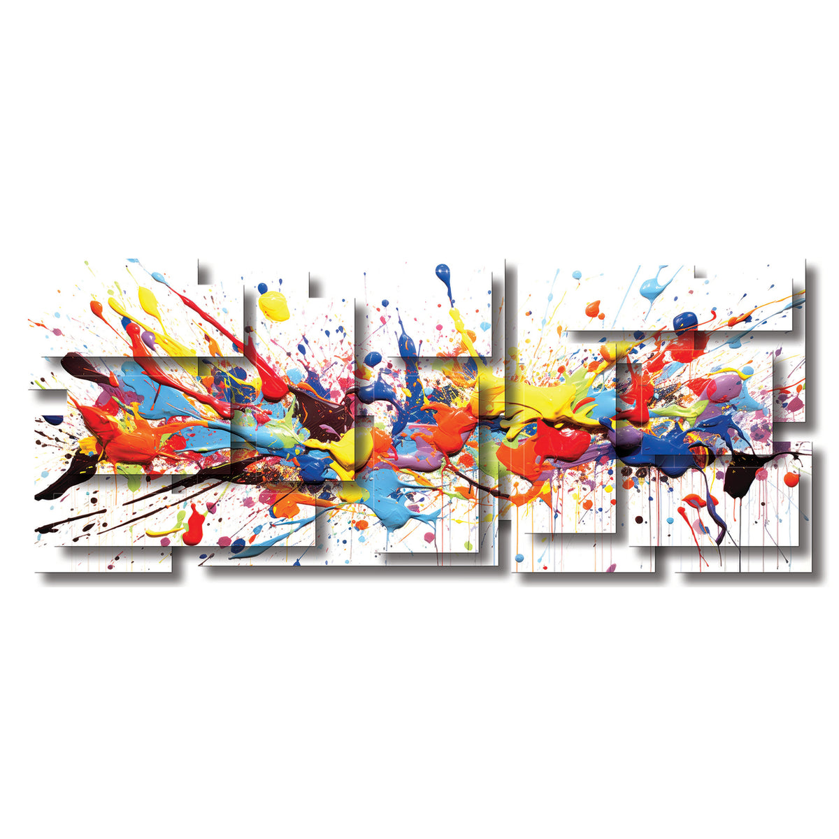 Splash wall sculpture, panoramic