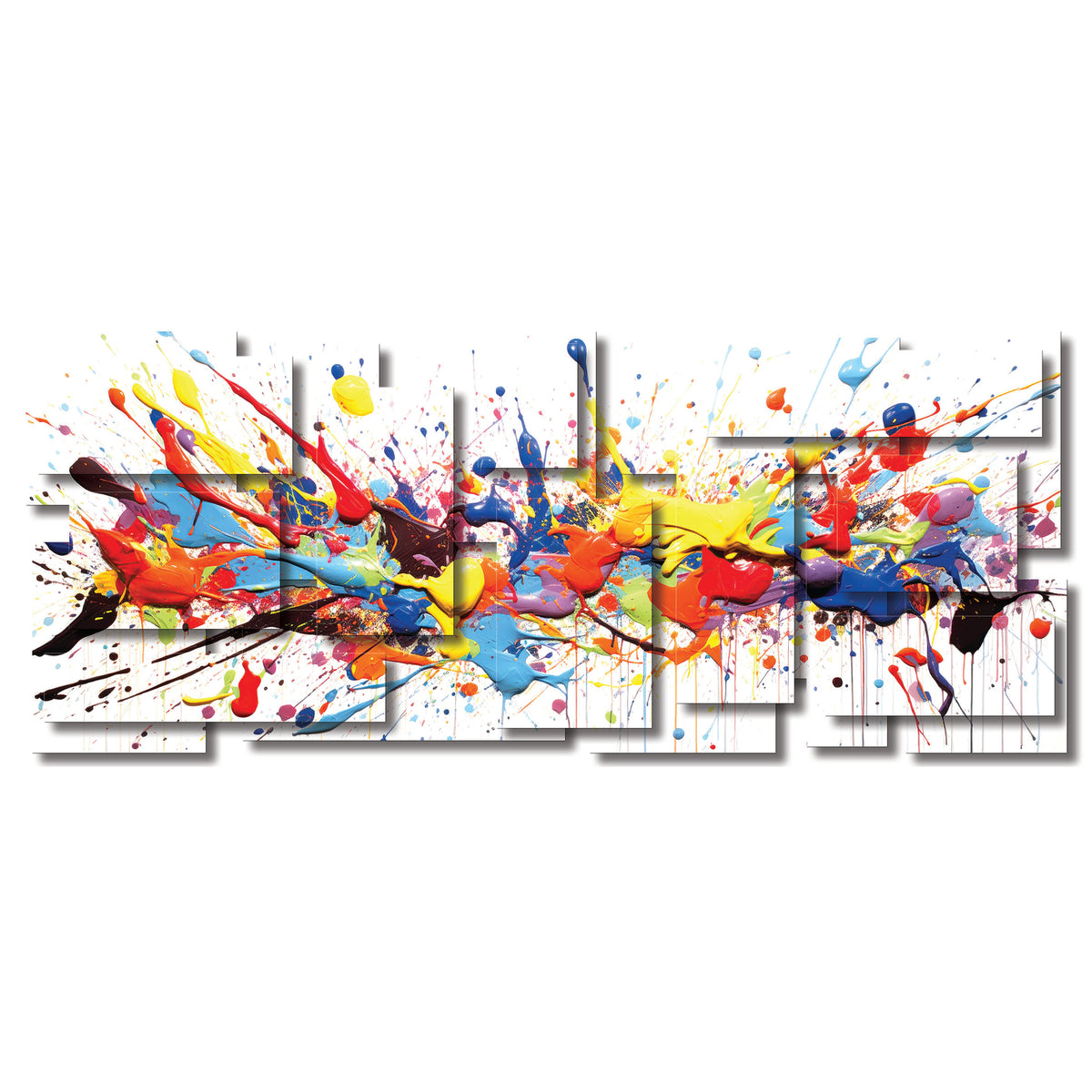 Splash wall sculpture, panoramic