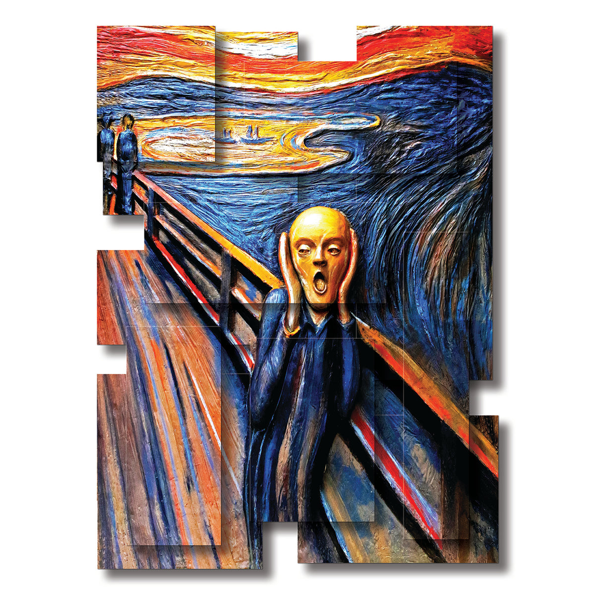 The Scream wall sculpture, vertical