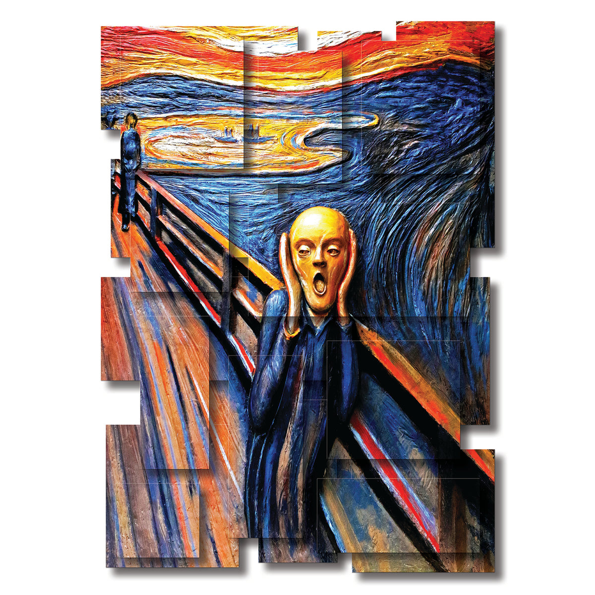 The Scream wall sculpture, vertical