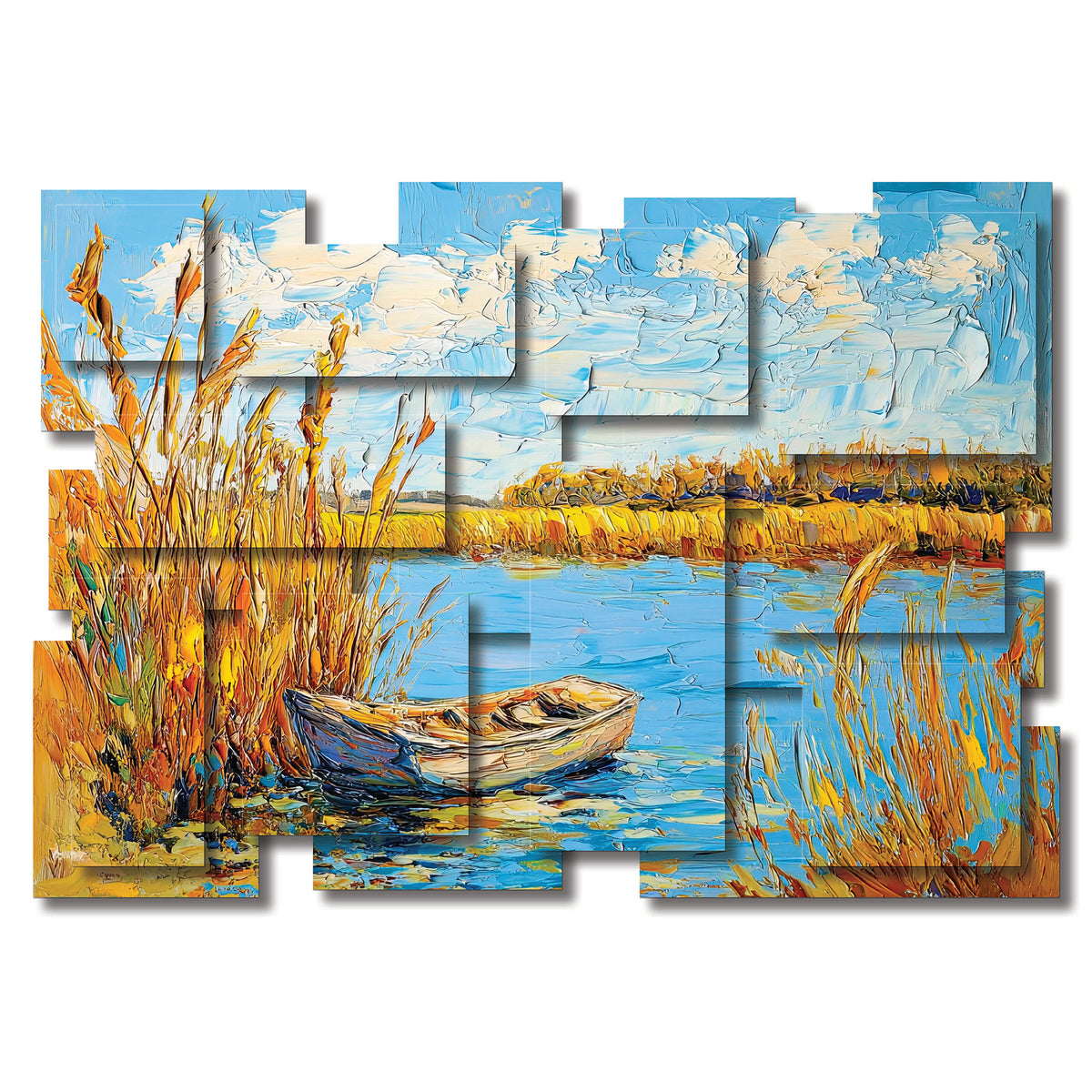 Tranquility wall sculpture, horizontal